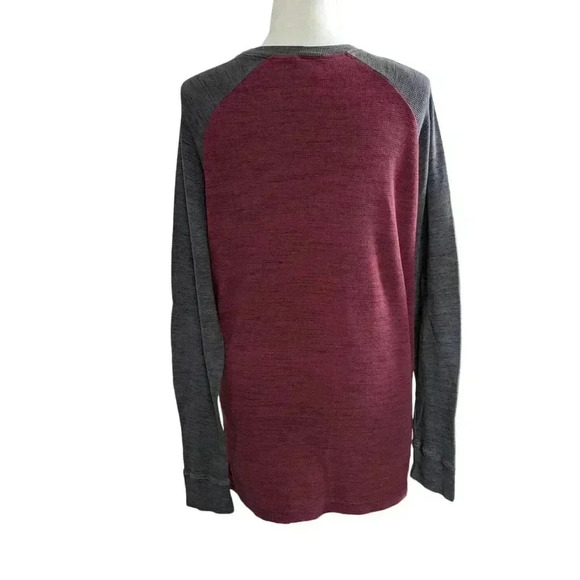 Revolution Mens Red & Gray Thermal Long Sleeve Shirt Size XL - Picture 4 of 6